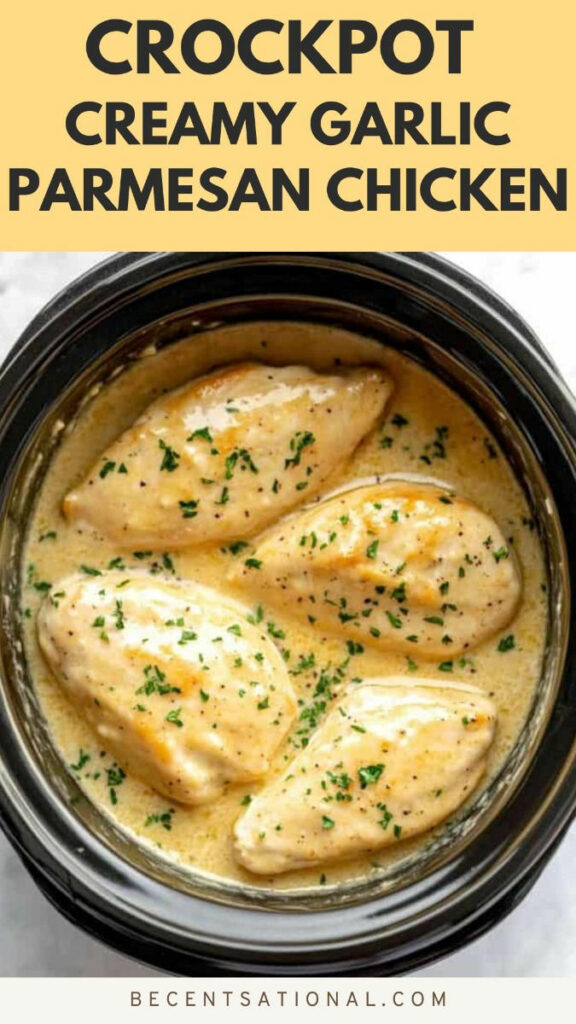 crockpot creamy garlic parmesan chicken
